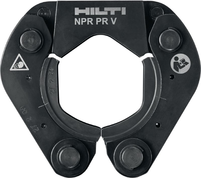 NPR PR V présgyűrű Présgyűrűk V profilú présszerelvényekhez 108 mm-ig. Kompatibilisek az NPR 32-A présgépekkel.