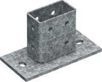 MT-B-O2B OC 3D terhelésű alaplap Alaplapi csatlakozó 3D terhelésű támasztósín-szerkezetek betonhoz és acél dübelezéséhez kültéri használatra, alacsony szennyezettség esetén